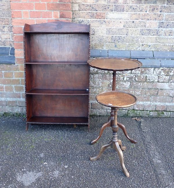 TWO SIMILAR MAHOGANY WINE TABLES