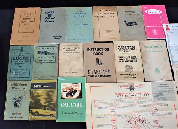 MOTORING: A COLLECTION OF VINTAGE CAR MANUALS