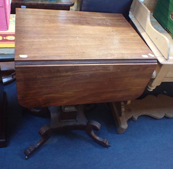 A REGENCY MAHOGANY WORK TABLE