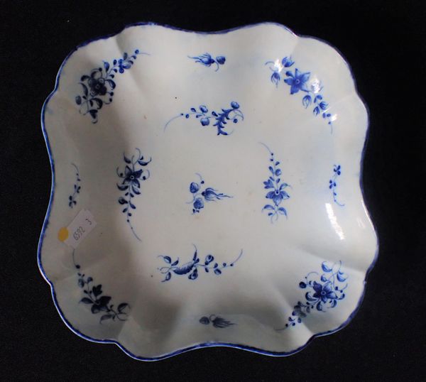 A CAUGHLEY SALOPIAN DESSERT DISH, BRIGHT SPRIGS PATTERN