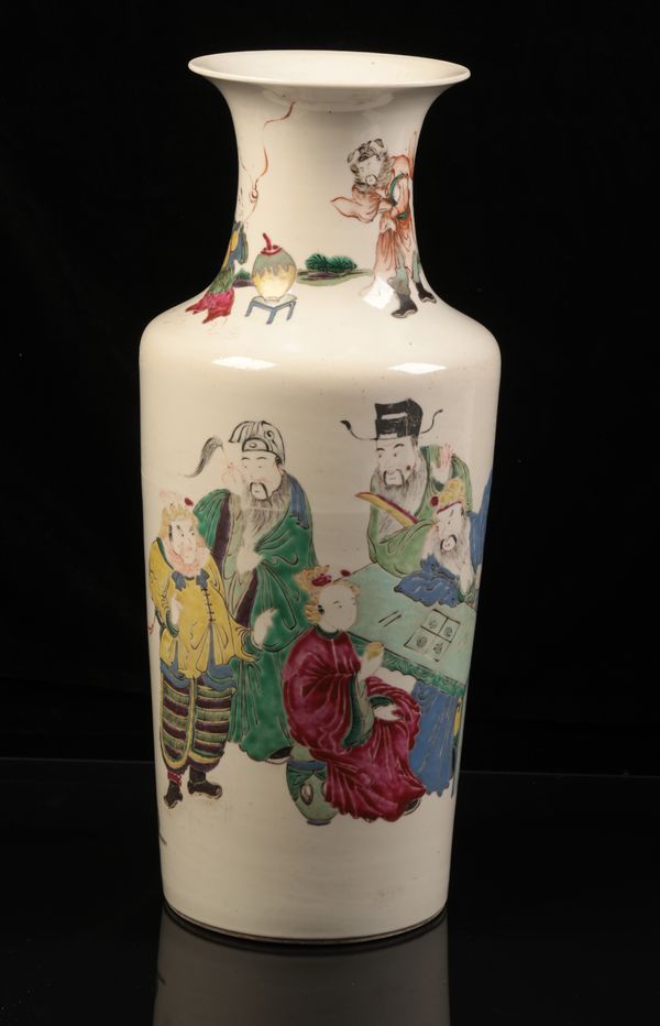Private Treaty sale to Guy Schwinge  A CHINESE PORCELAIN ROULEAU VASE