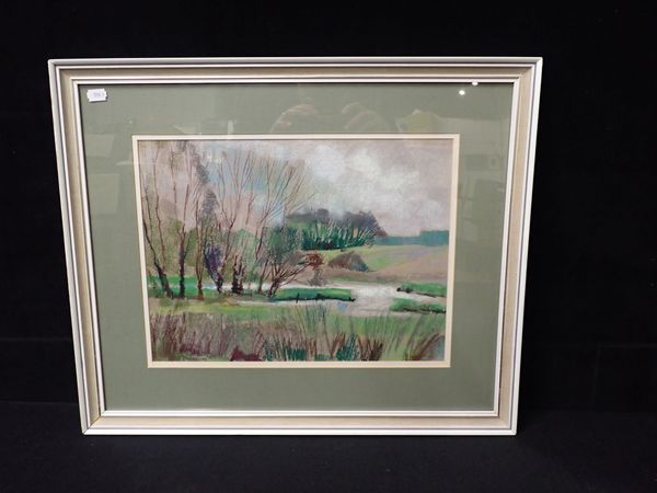 PASTEL, WOODLAND SCENE