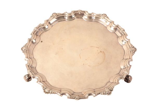 A GEORGE V SILVER SALVER