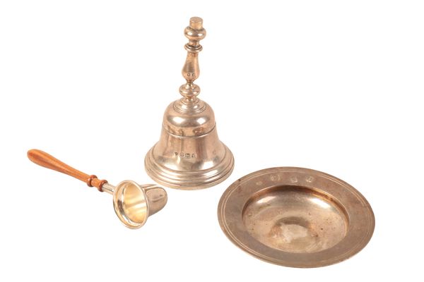 A GEORGE V SILVER TABLE BELL