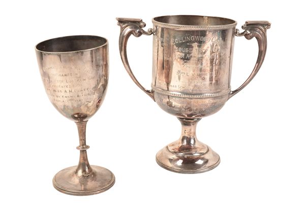 'THE COLLINGWOOD CUP' - A GEORGE V SILVER TWO HANDLED TROPHY