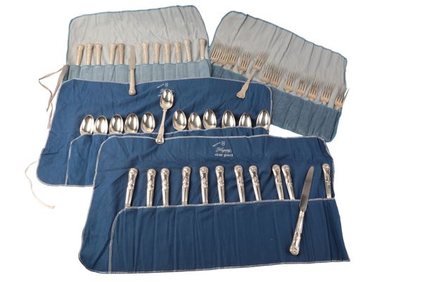 A SET OF TWELVE VICTORIAN SILVER KINGS PATTERN TABLE FORKS