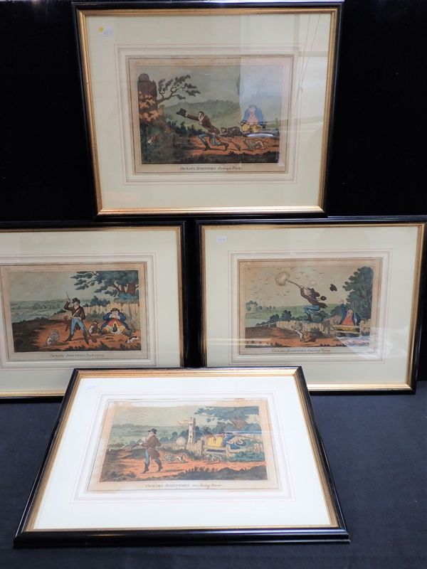 A SERIES OF FOUR EARLY 19TH CENTURY PRINTS: 'COCKNEY SPORTSMEN'