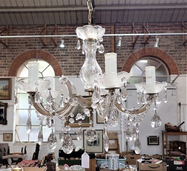 A FIVE-BRANCH CHANDELIER