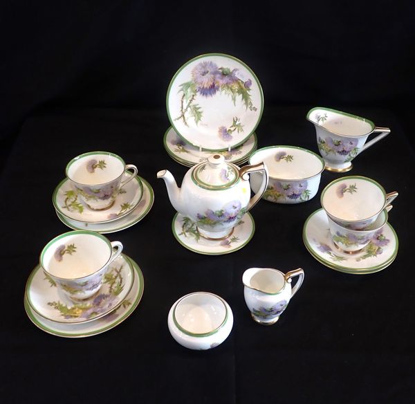 A ROYAL DOULTON 'GLAMIS THISTLE' CABARET SET