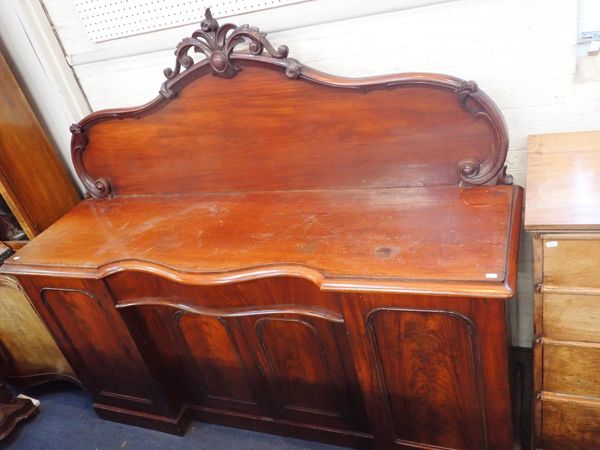 A VICTORIAN MAHOGANY SIDEBOARD