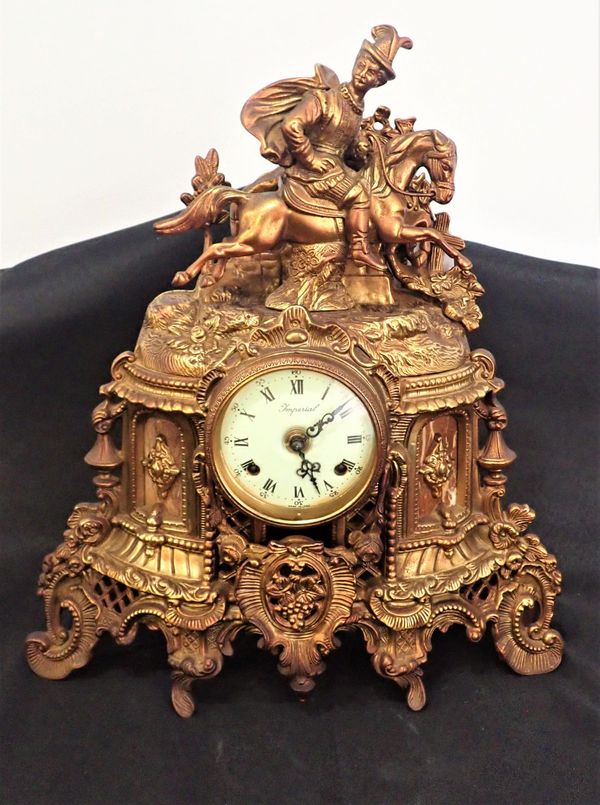 AN ITALIAN ‘IMPERIAL’ ORMOLU MANTEL CLOCK