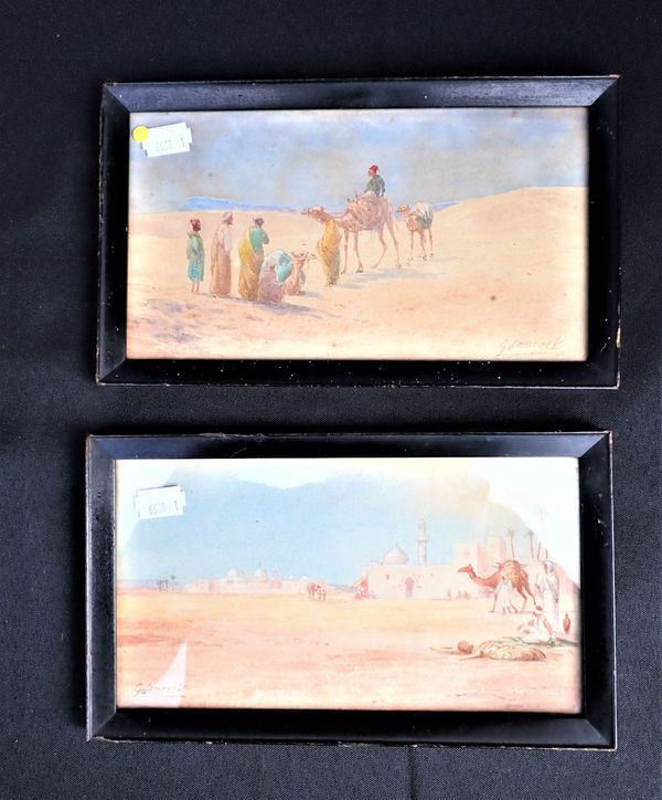 G. JAMRACK, EARLY 20TH CENTURY: A PAIR OF DESERT SCENES