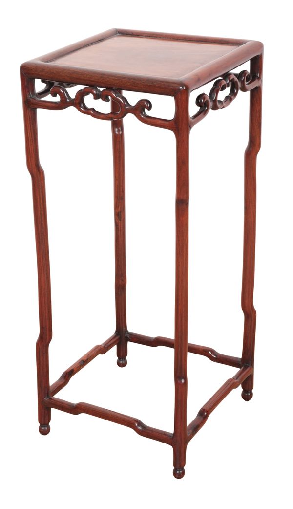 A CHINESE HARDWOOD VASE STAND