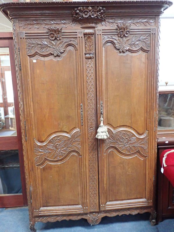 A FRENCH OAK ARMOIRE, PROBABLY NORMANDY