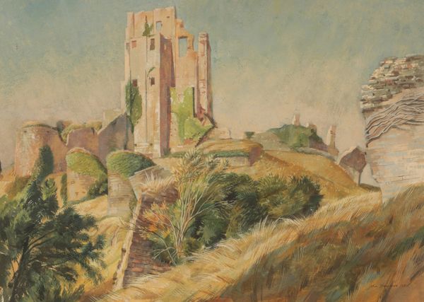 *JOHN HAMMOND HARWOOD (1904-1980) 'Corfe Castle, Dorset'
