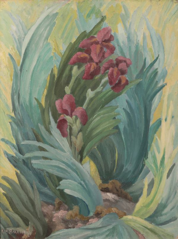 *ELSIE BARLING (1883-1976) 'Irises'