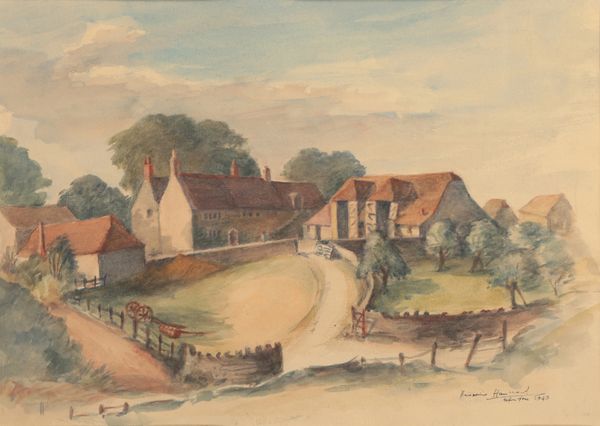 *HERMIONE HAMMOND (1910-2005) 'A North Dorset Farmhouse, 1943'