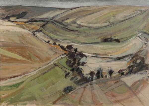 *ANNE ROBERTS (Contemporary) 'View of Eggardon Hill, Dorset'