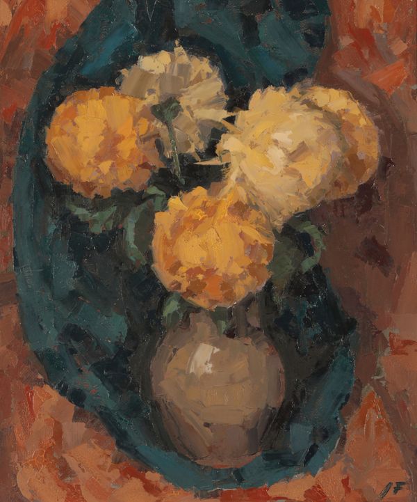 *JAMES FRY (1911-1985) Still life study of flowers in a vase