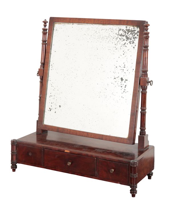 A REGENCY MAHOGANY DRESSING MIRROR