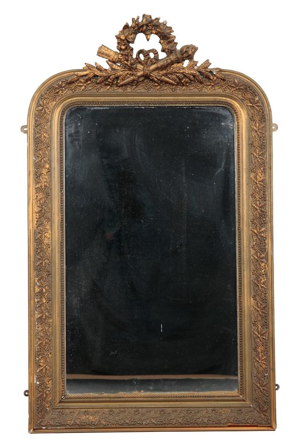 A GILTWOOD AND COMPOSITION PIER MIRROR