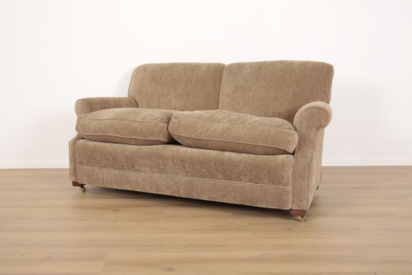 A CONTEMPORARY TWO SEATER SOFA