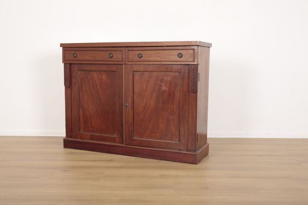 A GEORGE III STYLE MAHOGANY SIDEBOARD