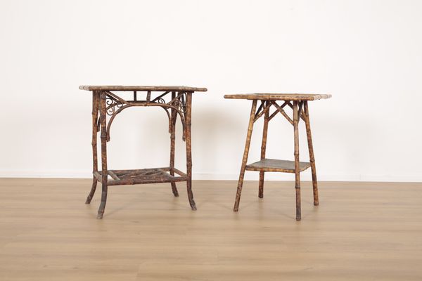 TWO VICTORIAN BAMBOO OCCASIONAL TABLES