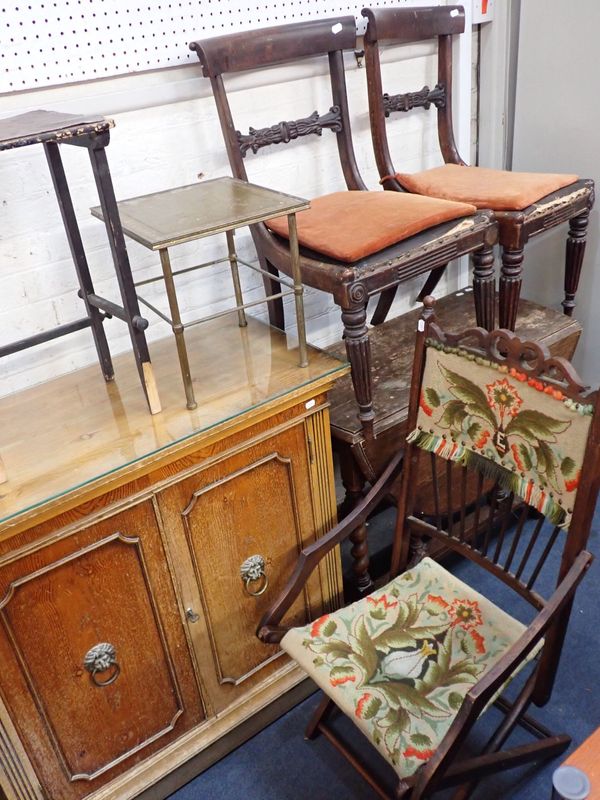 A MAISON BAGUES STYLE OCCASIONAL TABLE WITH LEATHER TOP