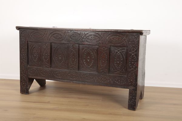 AN OAK COFFER