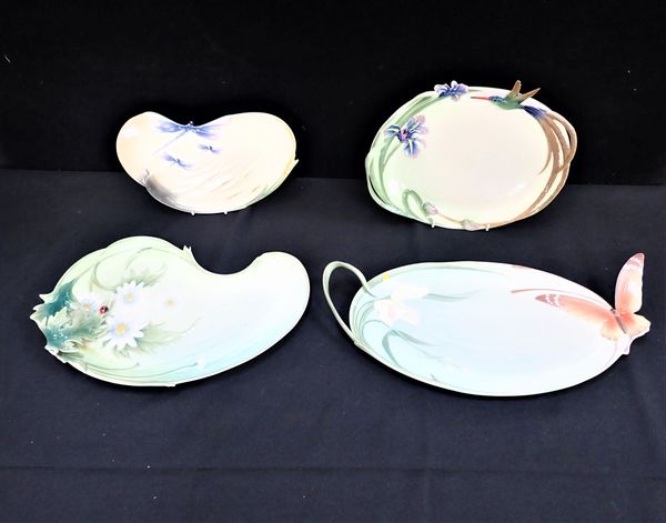 FOUR PIECES OF FRANZ PORCELAIN