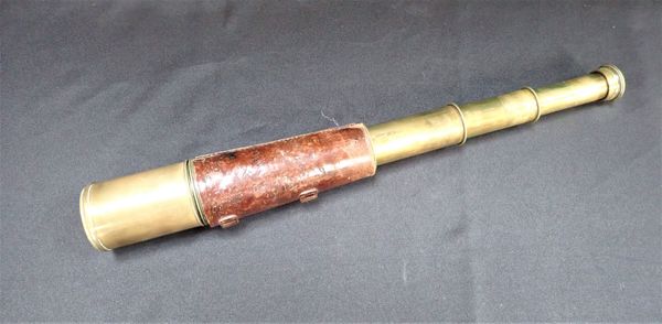 A THREE-DRAW TELESCOPE BY W. GREGORY & Co Ltd