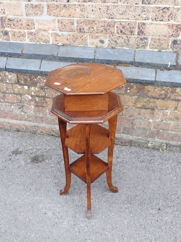 OAK OCTAGONAL OCCASIONAL TABLE