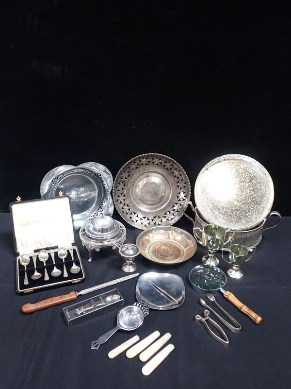 A QUANTITY OF SILVER PLATE