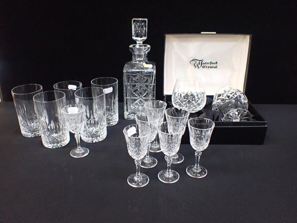 A PAIR OF WATERFORD CRYSTAL  LISMORE BRANDY BALLOONS