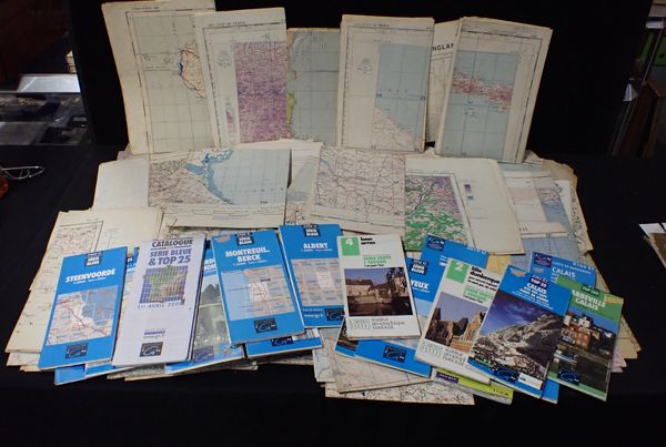 A COLLECTION OF WWII AND POST-WAR AIR/ARMY MAPS