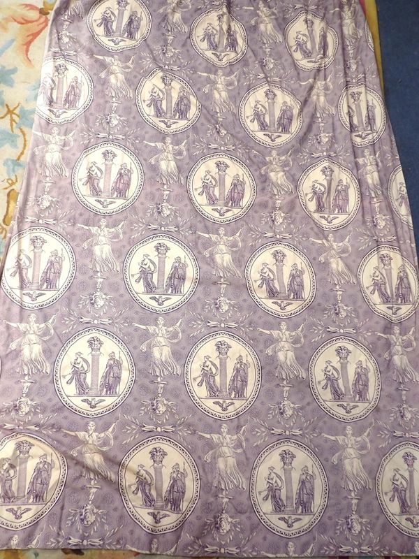 TWO PAIRS OF COUNTRY HOUSE STYLE CURTAINS