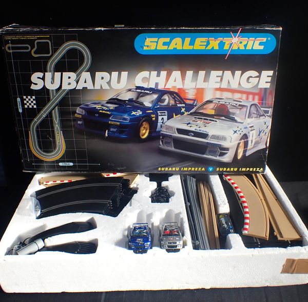 A SCALEXTRIX SUBARU CHALLENGE SET