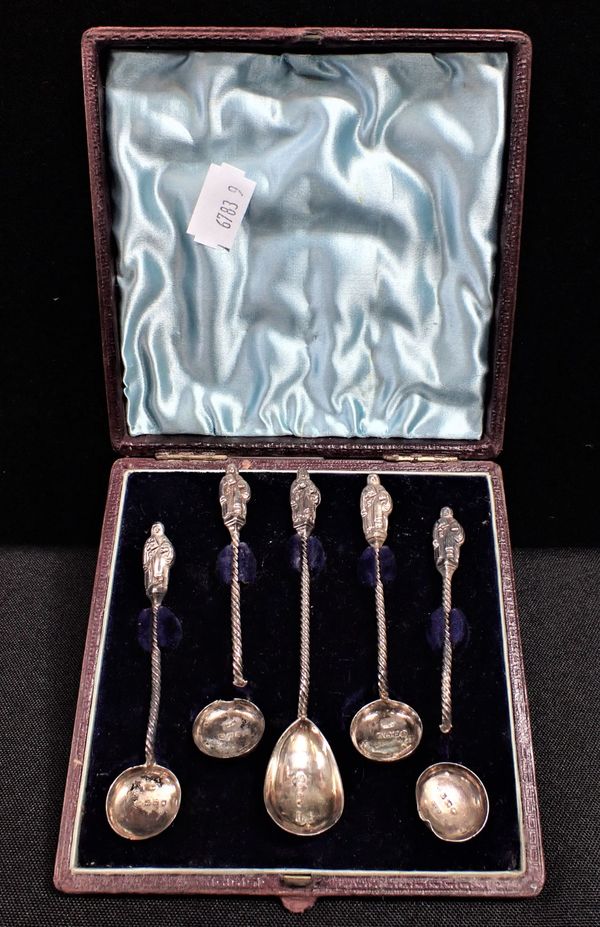 CASED SILVER APOSTLE SPOONS