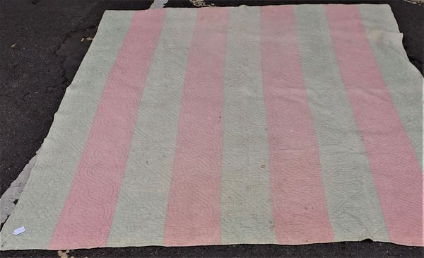 A STRIPED DURHAM QUILT