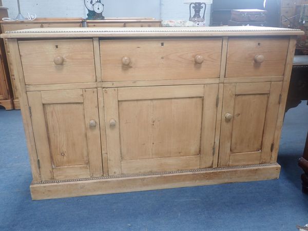 A VICTORIAN STYLE PINE DRESSER BASE