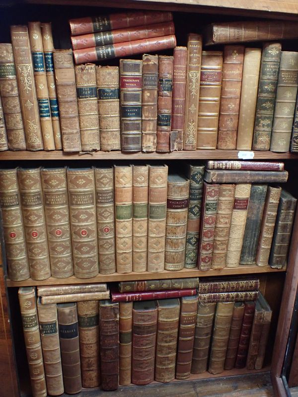 A COLLECTION OF LEATHER-BOUND BOOKS