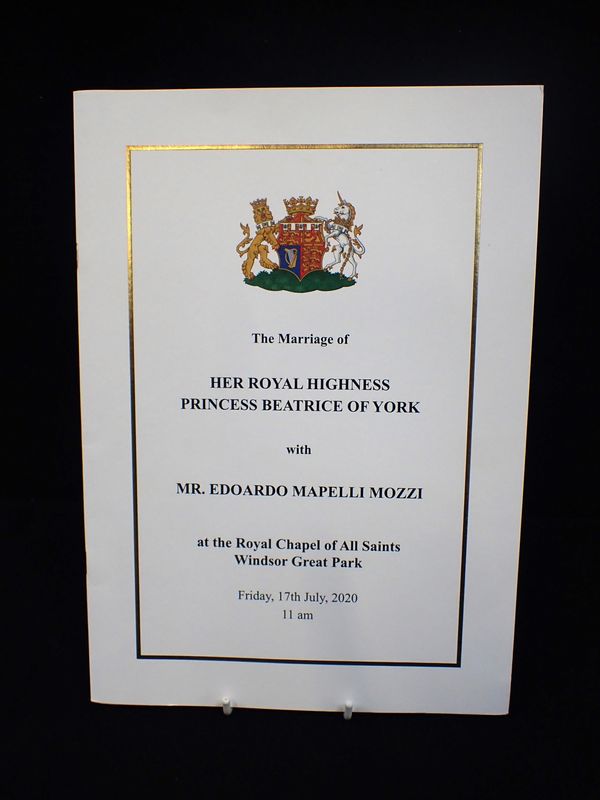 PRINCESS BEATRICE ORDER OF SERVICE