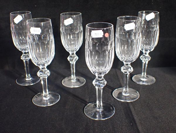 SIX WATERFORD ‘CURRAGHMORE’ PATTERN WHITE WINE GLASSES