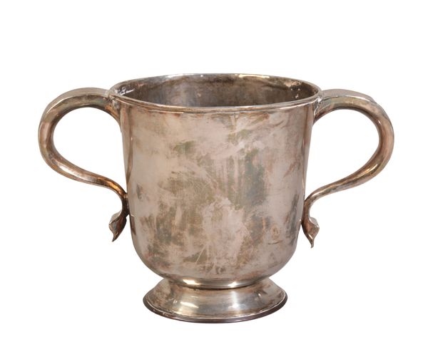 A GEORGE I BRITANNIA STANDARD SILVER TWIN HANDLED CUP