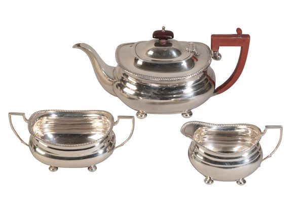 A GEORGE V SILVER TEA SET