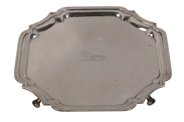 A WHITE METAL SALVER