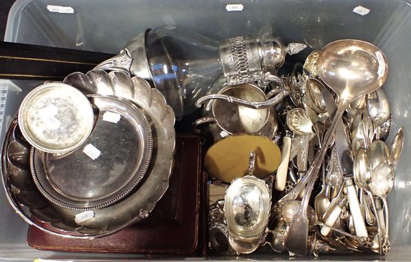 A QUANTITY OF SILVER-PLATED ITEMS