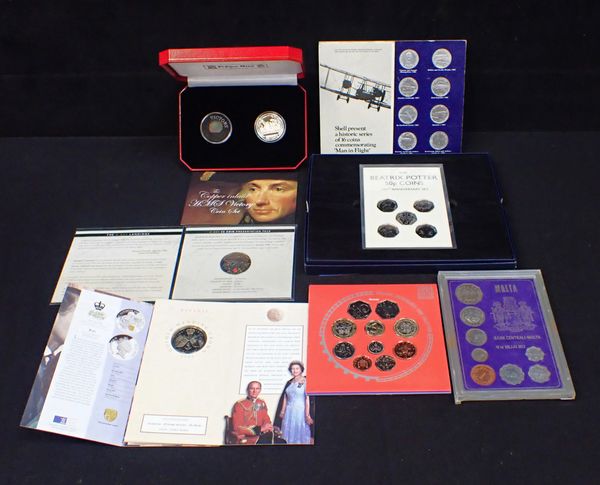 A POBJOY MINT COPPER INLAID HMS VICTORY COIN SET