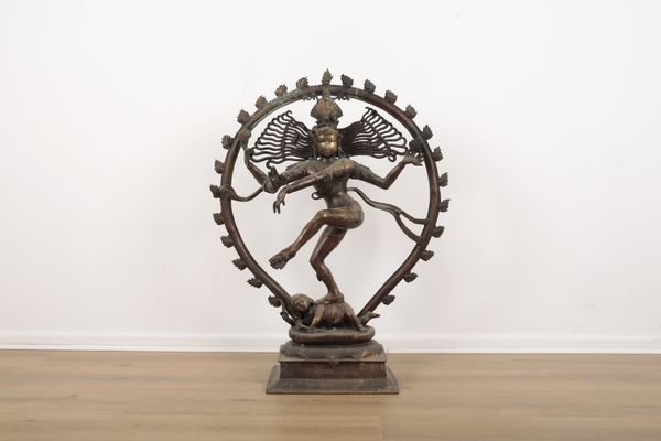 A LARGE SOUTH EAST ASIAN  BRONZE SHIVA NATARAJA